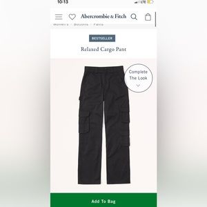 Abercrombie Women's Curve Love Relaxed Cargo Pant
